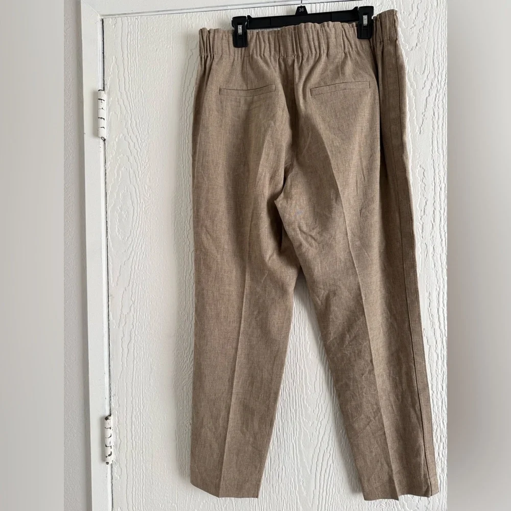Brunello Cucinelli  Neutral Beige Linen Pants - Picture 3 of 12